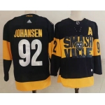 Men's Nashville Predators #92 Ryan Johansen Black 2022 Stadium Series adidas Stitched NHL Jersey
