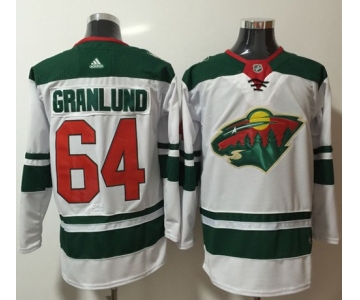 Adidas Wild #64 Mikael Granlund White Road Authentic Stitched NHL Jersey
