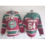 Men's Minnesota Wild #64 Mikael Granlund Old Time Hockey Red Hoodie
