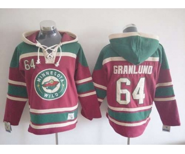 Men's Minnesota Wild #64 Mikael Granlund Old Time Hockey Red Hoodie
