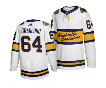 Men's Nashville Predators 64 Mikael Granlund White 2020 Winter Classic Adidas Jersey