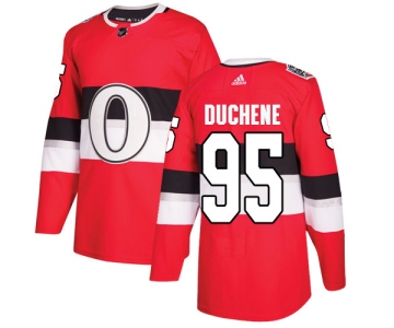 Adidas Senators #95 Matt Duchene Red Authentic 2017 100 Classic Stitched NHL Jersey