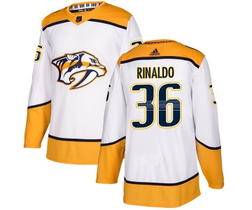 Adidas #36 Zac Rinaldo Nashville Predators Men's Authentic Away White Jersey
