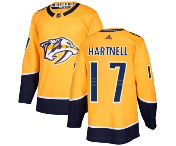 Adidas Predators #17 Scott Hartnell Yellow Home Authentic Stitched NHL Jersey