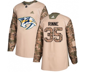 Adidas Predators #35 Pekka Rinne Camo Authentic 2017 Veterans Day Stitched NHL Jersey