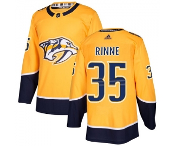 Adidas Predators #35 Pekka Rinne Yellow Home Authentic Stitched NHL Jersey