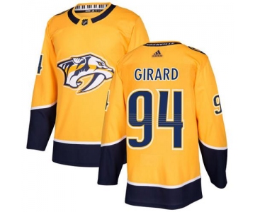 Adidas Predators #94 Samuel Girard Yellow Home Authentic Stitched NHL Jersey