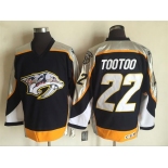 Men's Nashville Predators #22 Jordin Tootoo Navy Blue 1998-99 Throwback Stitched NHL CCM Vintage Hockey Jersey