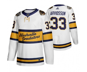 Men's Nashville Predators 33 Viktor Arvidsson White 2020 Winter Classic Adidas Jersey