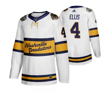 Men's Nashville Predators 4 Ryan Ellis White 2020 Winter Classic Adidas Jersey