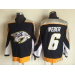 Men's Nashville Predators #6 Shea Weber Navy Blue 1998-99 Throwback Stitched NHL CCM Vintage Hockey Jersey