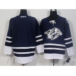 Men's Nashville Predators Blank Navy Blue Third Hockey Jersey
