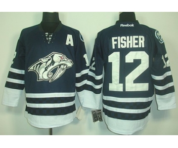 Nashville Predators #12 Mike Fisher Blue Third Jersey