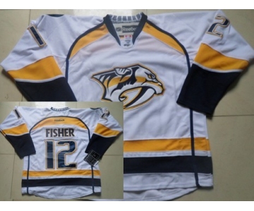 Nashville Predators #12 Mike Fisher White Jersey