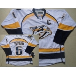 Nashville Predators #6 Shea Weber White Jersey