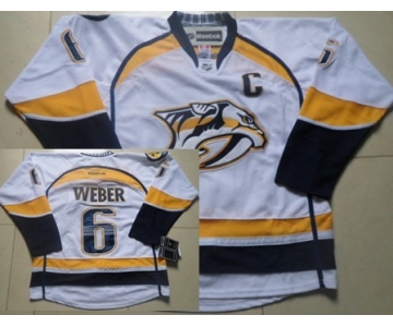 Nashville Predators #6 Shea Weber White Jersey