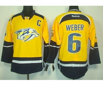 Nashville Predators #6 Shea Weber Yellow Jersey