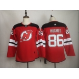 Men's New Jersey Devils 86 Jack Hughes Red Women Adidas Jersey