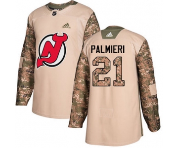 Adidas Devils #21 Kyle Palmieri Camo Authentic 2017 Veterans Day Stitched NHL Jersey