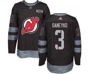 Adidas Devils #3 Ken Daneyko Black 1917-2017 100th Anniversary Stitched NHL Jersey