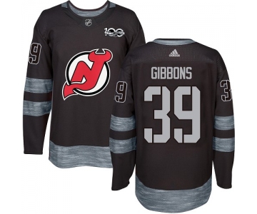 Adidas Devils #39 Brian Gibbons Black 1917-2017 100th Anniversary Stitched NHL Jersey