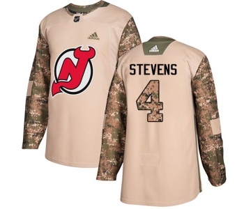 Adidas Devils #4 Scott Stevens Camo Authentic 2017 Veterans Day Stitched NHL Jersey