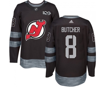 Adidas Devils #8 Will Butcher Black 1917-2017 100th Anniversary Stitched NHL Jersey