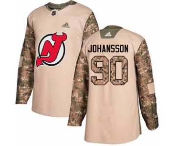 Adidas Devils #90 Marcus Johansson Camo Authentic 2017 Veterans Day Stitched NHL Jersey