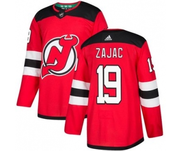 Adidas New Jersey Devils #19 Travis Zajac Red Home Authentic Stitched NHL Jersey