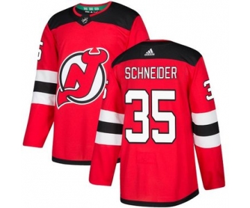 Adidas New Jersey Devils #35 Cory Schneider Red Home Authentic Stitched NHL Jersey