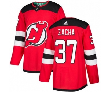 Adidas New Jersey Devils #37 Pavel Zacha Red Home Authentic Stitched NHL Jersey