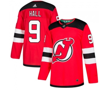 Adidas New Jersey Devils #9 Taylor Hall Red Home Authentic Stitched NHL Jersey