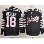 Men's New Jersey Devils #18 Dawson Mercer adidas Black 2021-22 Alternate Primegreen Authentic Pro Player Third Jersey