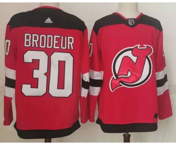 Men's New Jersey Devils #30 Martin Brodeur Red Authentic Jersey