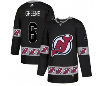 Men's New Jersey Devils #6 Andy Greene Black Team Logos Fashion Adidas Jersey