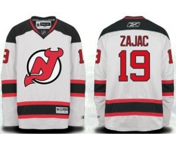 New Jersey Devils #19 Travis Zajac White Jersey