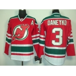 New Jersey Devils #3 Ken Daneyko Red With Green Jersey