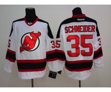 New Jersey Devils #35 Cory Schneider White Jersey