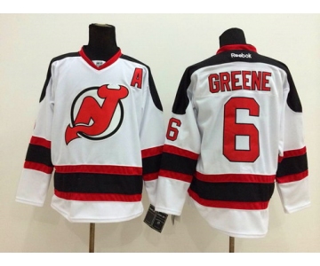 New Jersey Devils #6 Andy Greene White Jersey