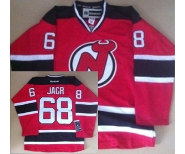 New Jersey Devils #68 Jaromir Jagr Red With Black Jersey