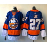 Men's New York Islanders #27 Anders Lee Blue Home 2017-2018 Hockey Stitched NHL Jersey