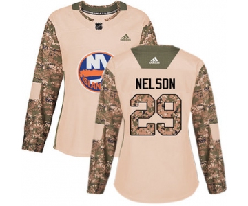 Adidas New York Islanders #29 Brock Nelson Camo Authentic 2017 Veterans Day Women's Stitched NHL Jersey