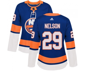Adidas New York Islanders #29 Brock Nelson Royal Blue Home Authentic Women's Stitched NHL Jersey