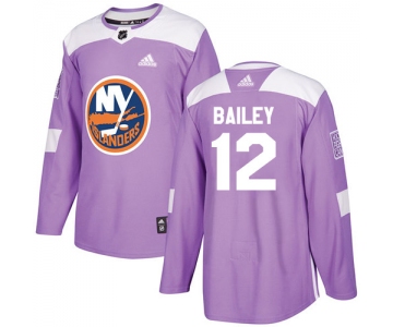 Adidas Islanders #12 Josh Bailey Purple Authentic Fights Cancer Stitched NHL Jersey