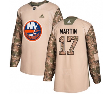 Adidas Islanders #17 Matt Martin Camo Authentic 2017 Veterans Day Stitched NHL Jersey