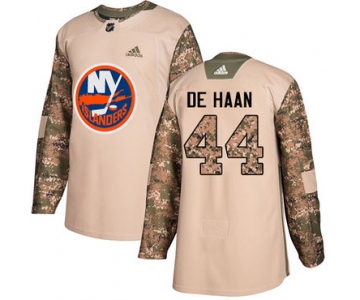 Adidas Islanders #44 Calvin De Haan Camo Authentic 2017 Veterans Day Stitched NHL Jersey
