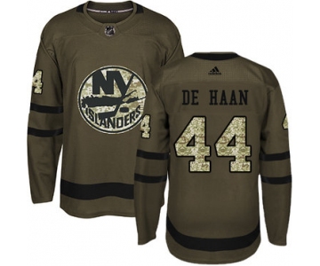 Adidas Islanders #44 Calvin De Haan Green Salute to Service Stitched NHL Jersey