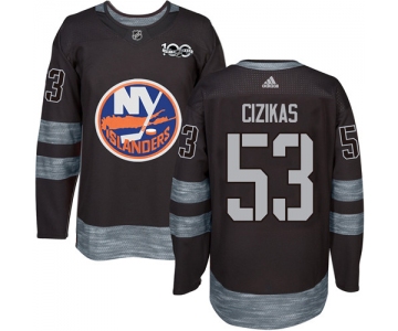 Adidas Islanders #53 Casey Cizikas Black 1917-2017 100th Anniversary Stitched NHL Jersey