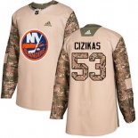 Adidas Islanders #53 Casey Cizikas Camo Authentic 2017 Veterans Day Stitched NHL Jersey
