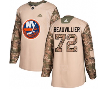 Adidas Islanders #72 Anthony Beauvillier Camo Authentic 2017 Veterans Day Stitched NHL Jersey